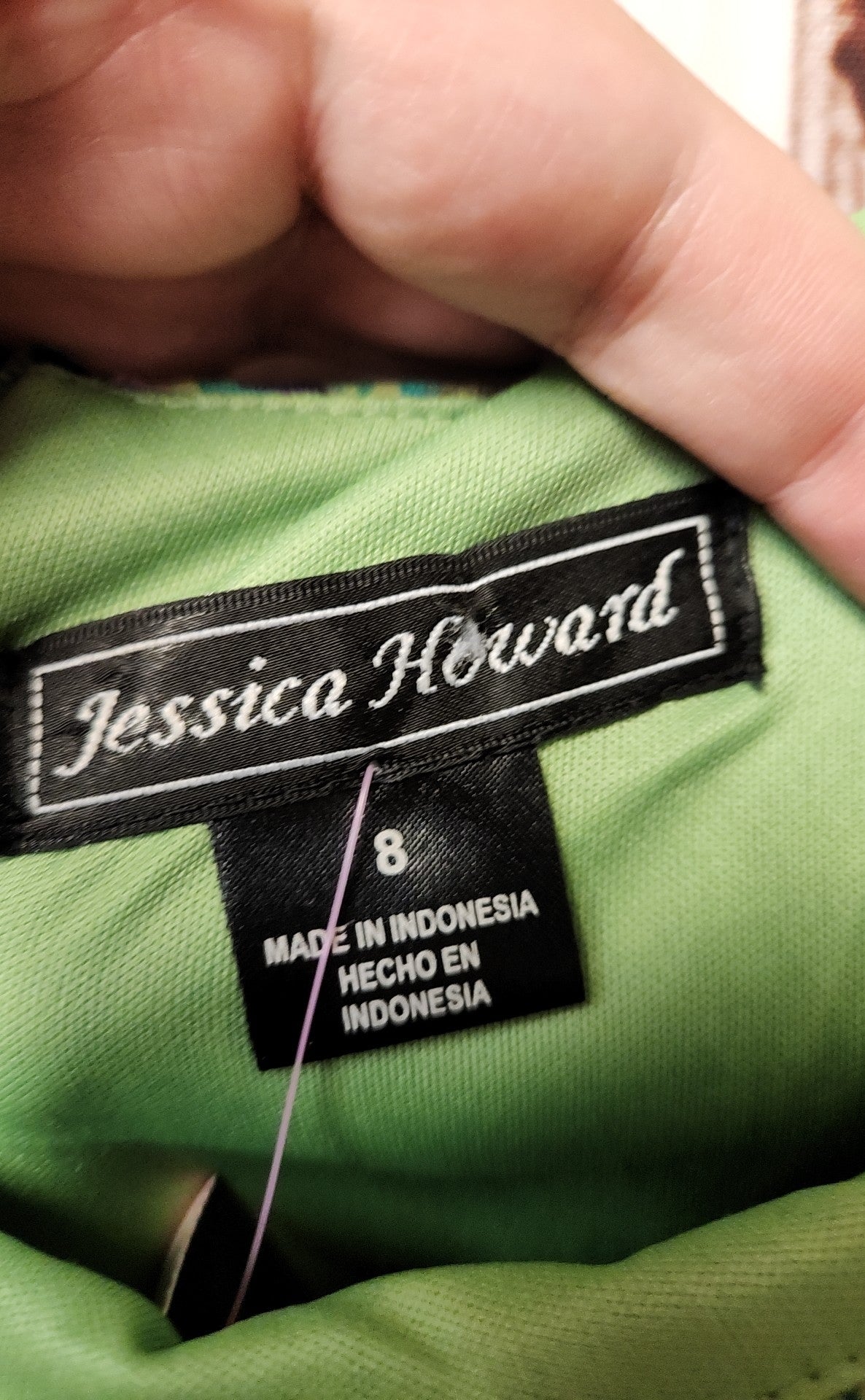 Jessica Howard Women's Size 8 Green Floral Dress