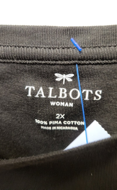 Talbots Women's Size 2X Black Long Sleeve Top