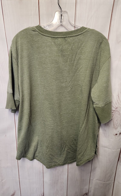 Jane & Delancey Women's Size L Green Short Sleeve Top
