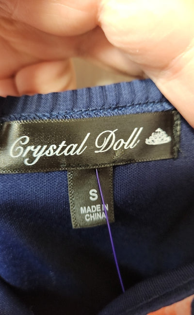 Crystal Doll Women's Size S Navy Floral Dress