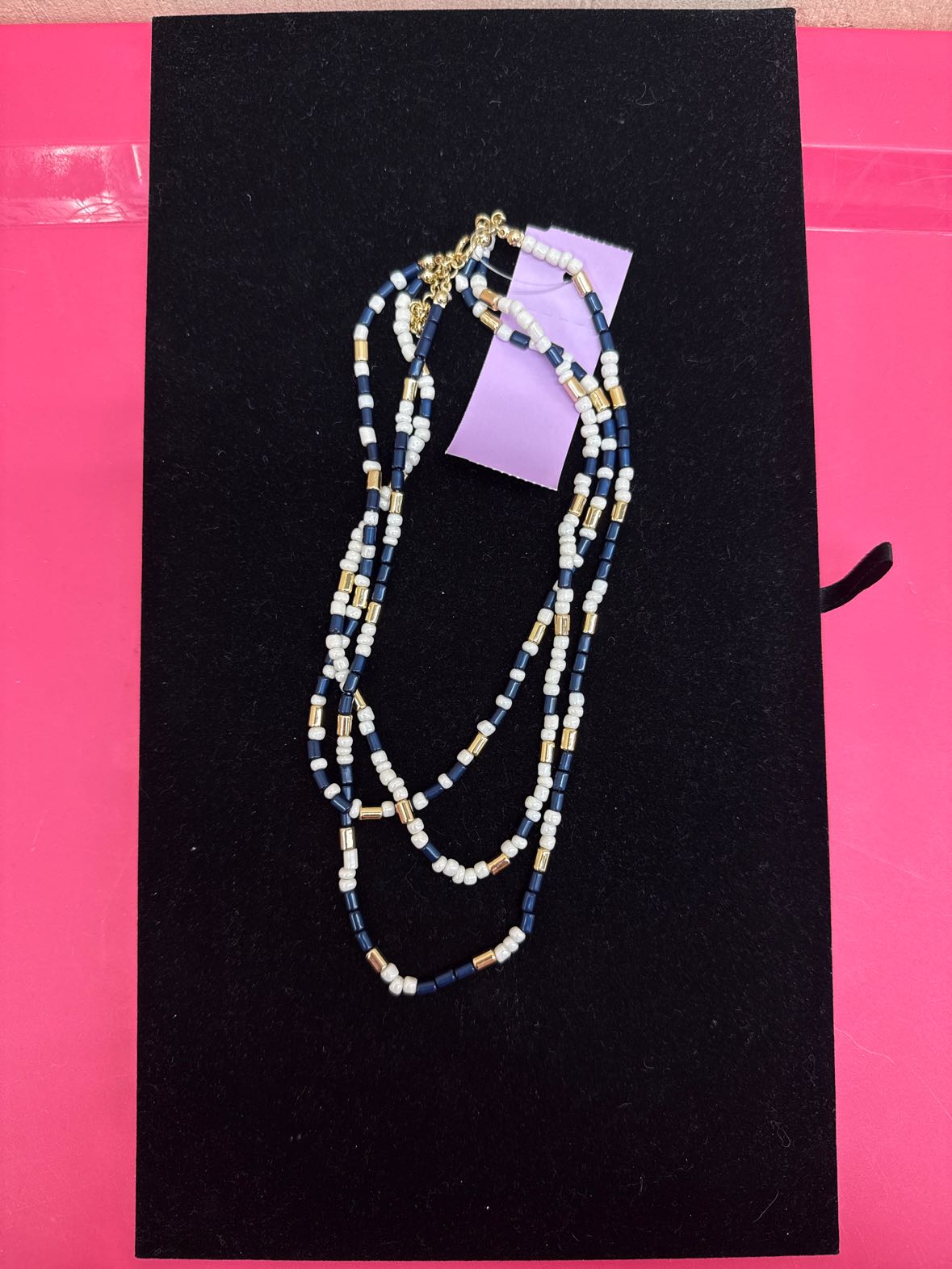 Loft Blue Beaded Necklace
