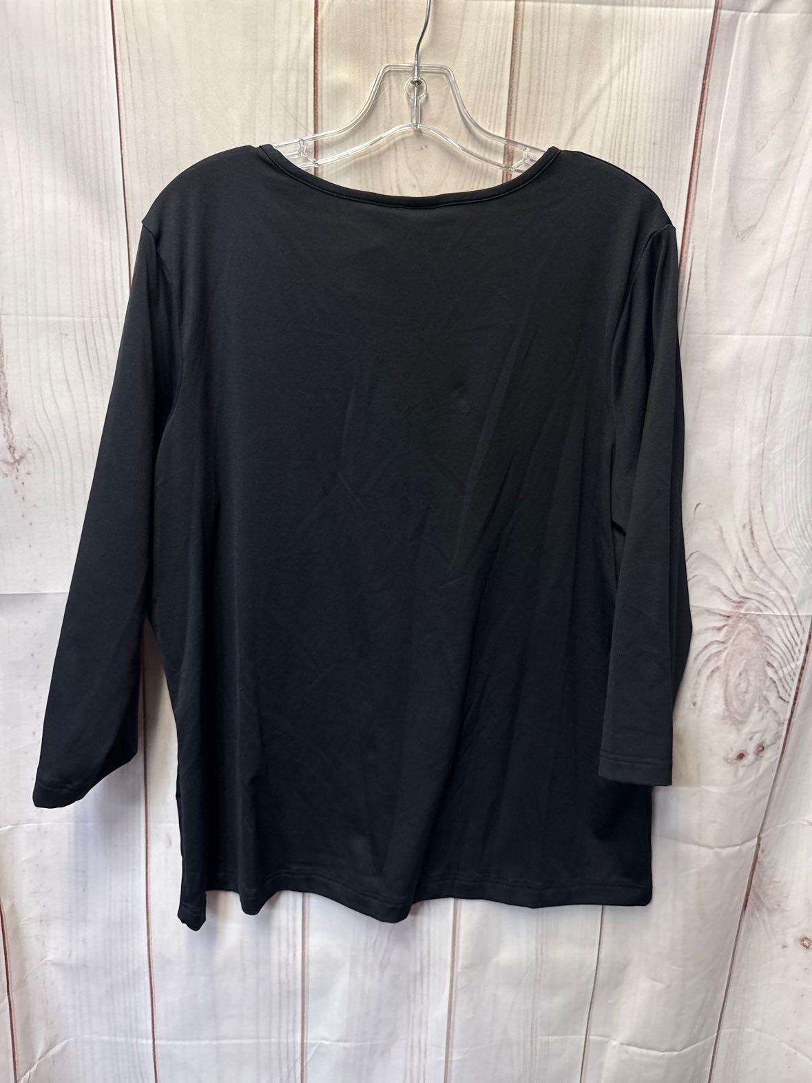 Avenue Women's Size 14/16 Black 3/4 Sleeve Top