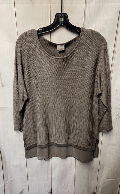 Chico's Women's Size 0= US S Gray 3/4 Sleeve Top