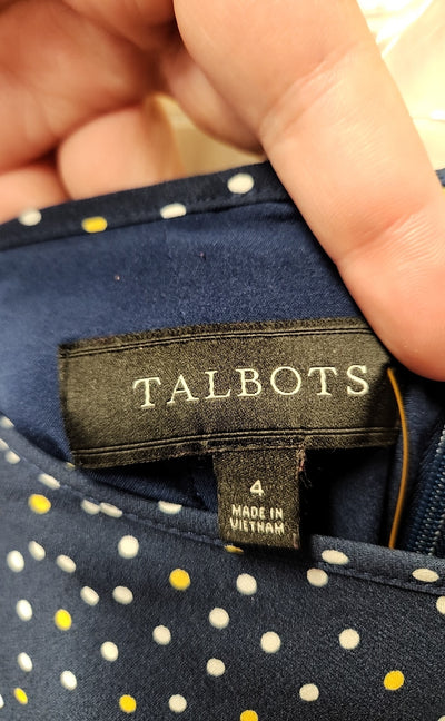 Talbots Women's Size 4 Navy Polka Dot Skirt