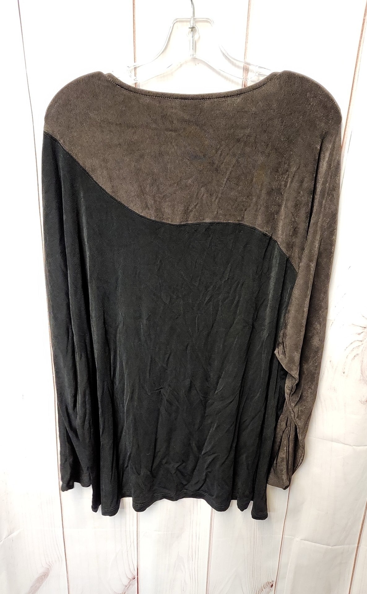 Chico's Women's Size 4 = US XXL Black & Brown Long Sleeve Top