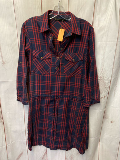 Zara Women's Size M Navy & Red Dress