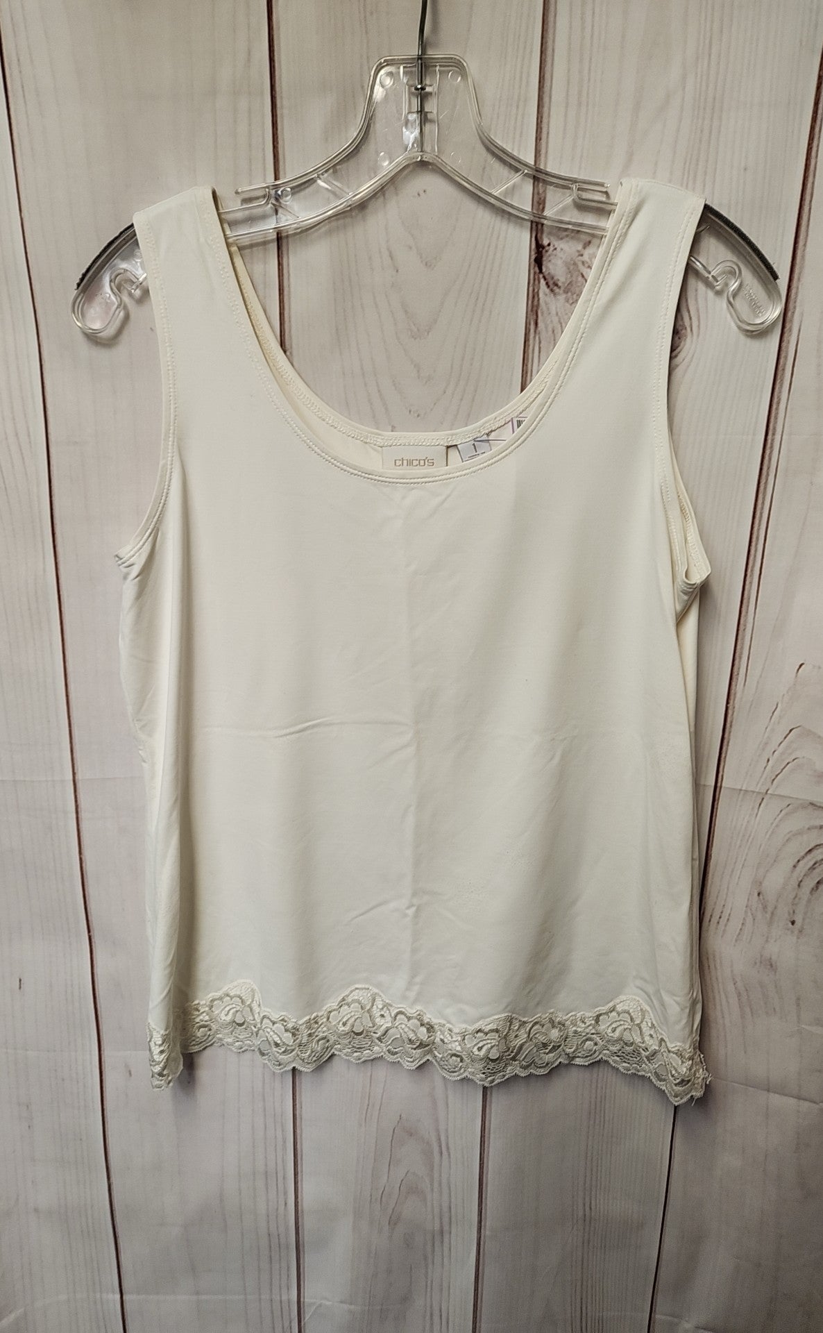 Chico's Women's Size 1 = US M White Sleeveless Top