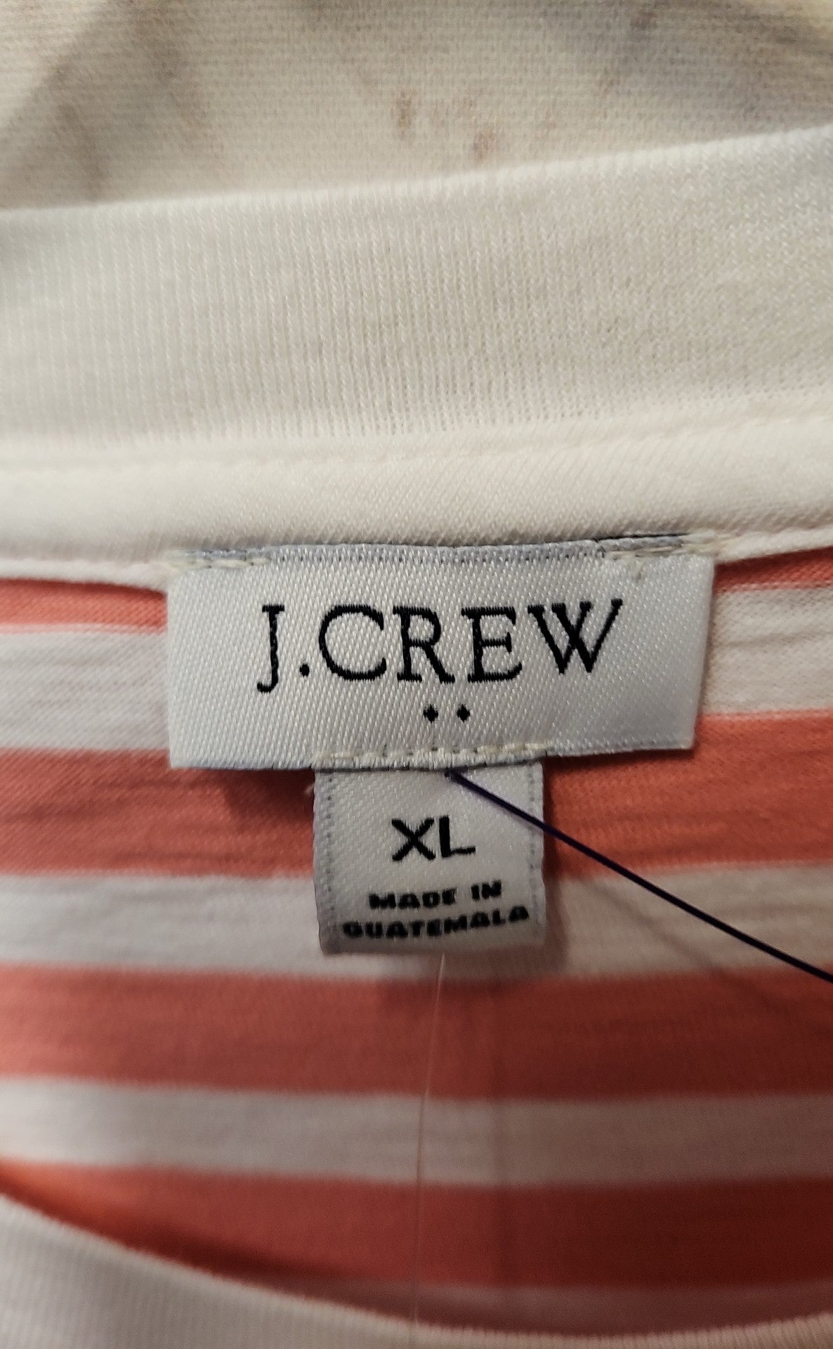 NWT J Crew Women's Size XL White & Pink Short Sleeve Top