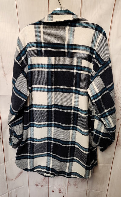 Vigoss Women's Size XL Blue & White Coat