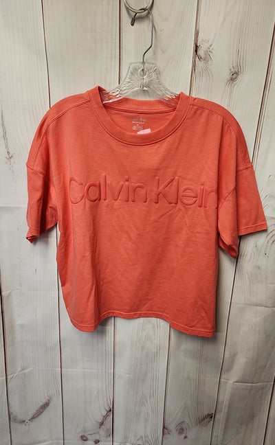 Calvin Klein Women's Size M Pink Short Sleeve Top