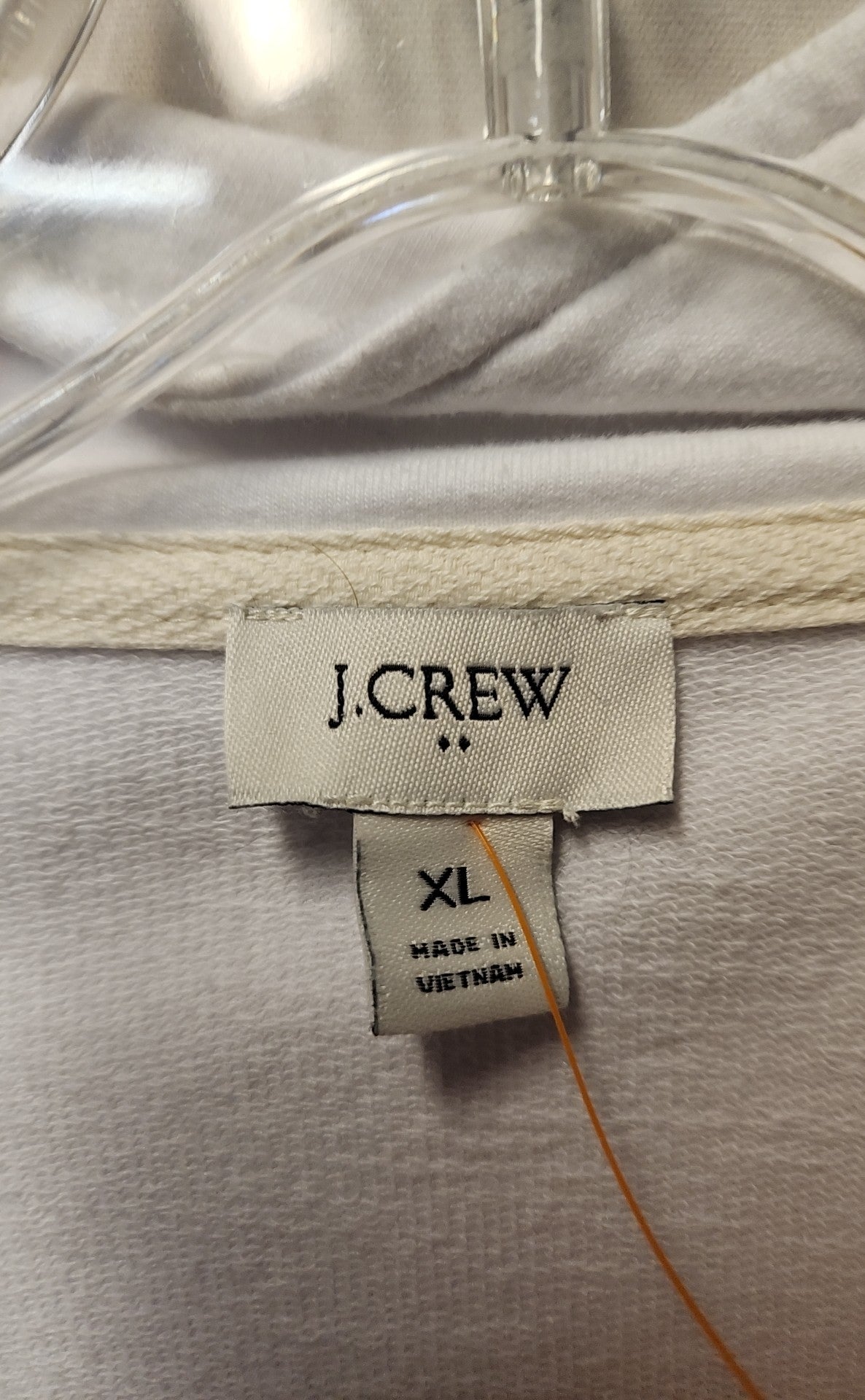 J Crew Women's Size XL White & Blue Sweatshirt