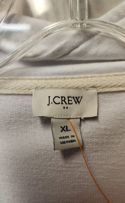J Crew Women's Size XL White & Blue Sweatshirt