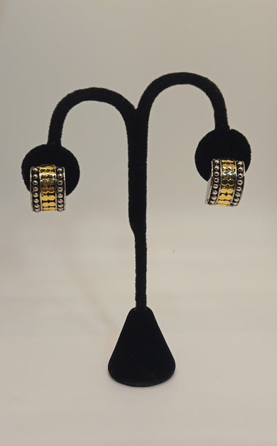 Silver & Gold Clip-on Earrings