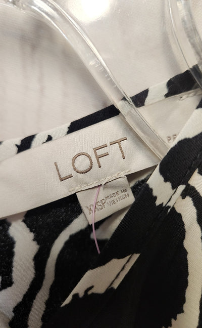 Loft Women's Size XXS Petite Black & White Jumpsuit