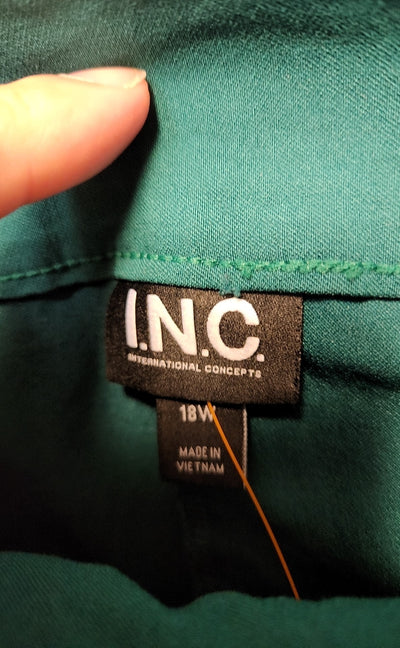 INC Women's Size 18 Green Pants