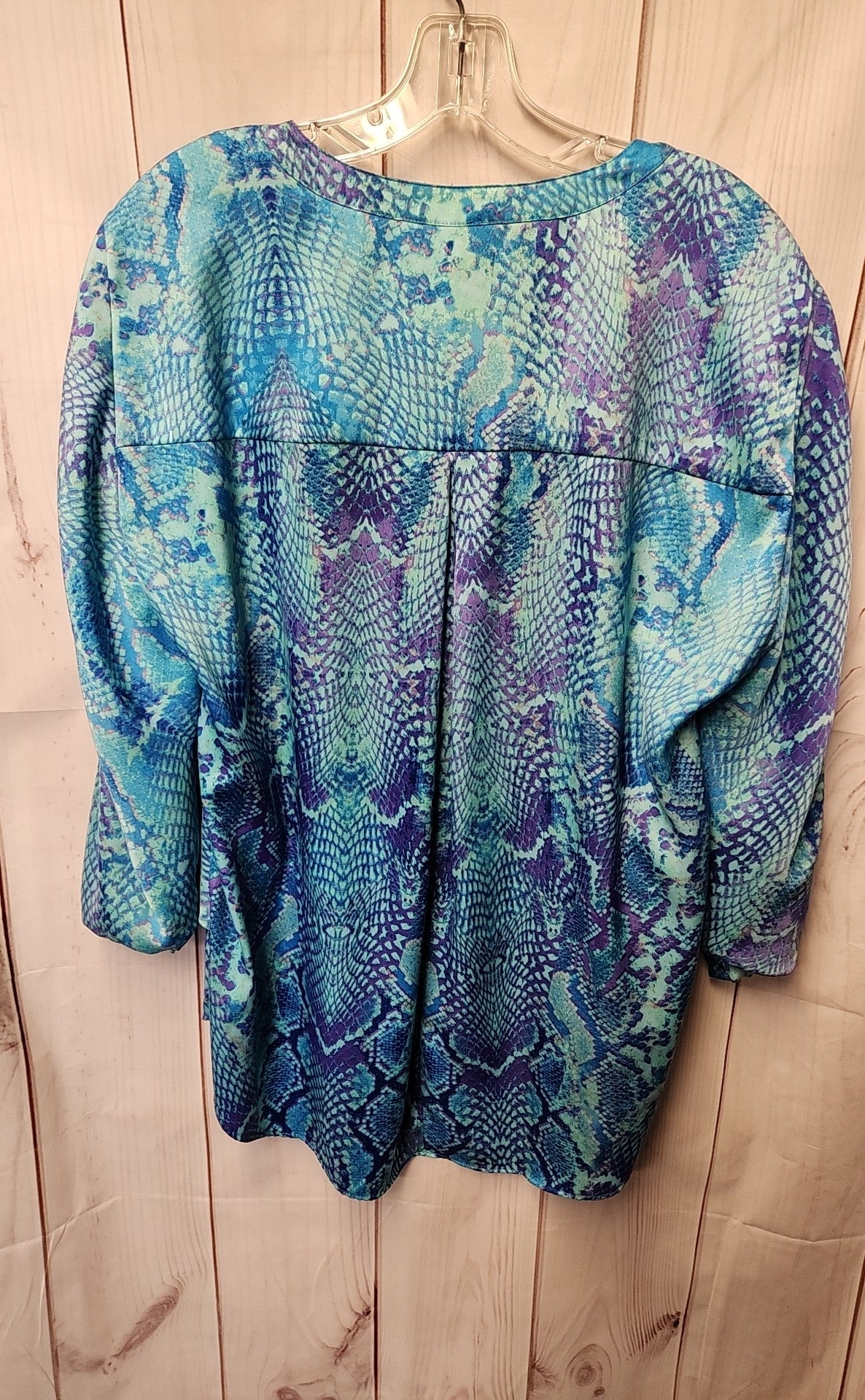 Jennifer Lopez Women's Size 1X Blue Long Sleeve Top