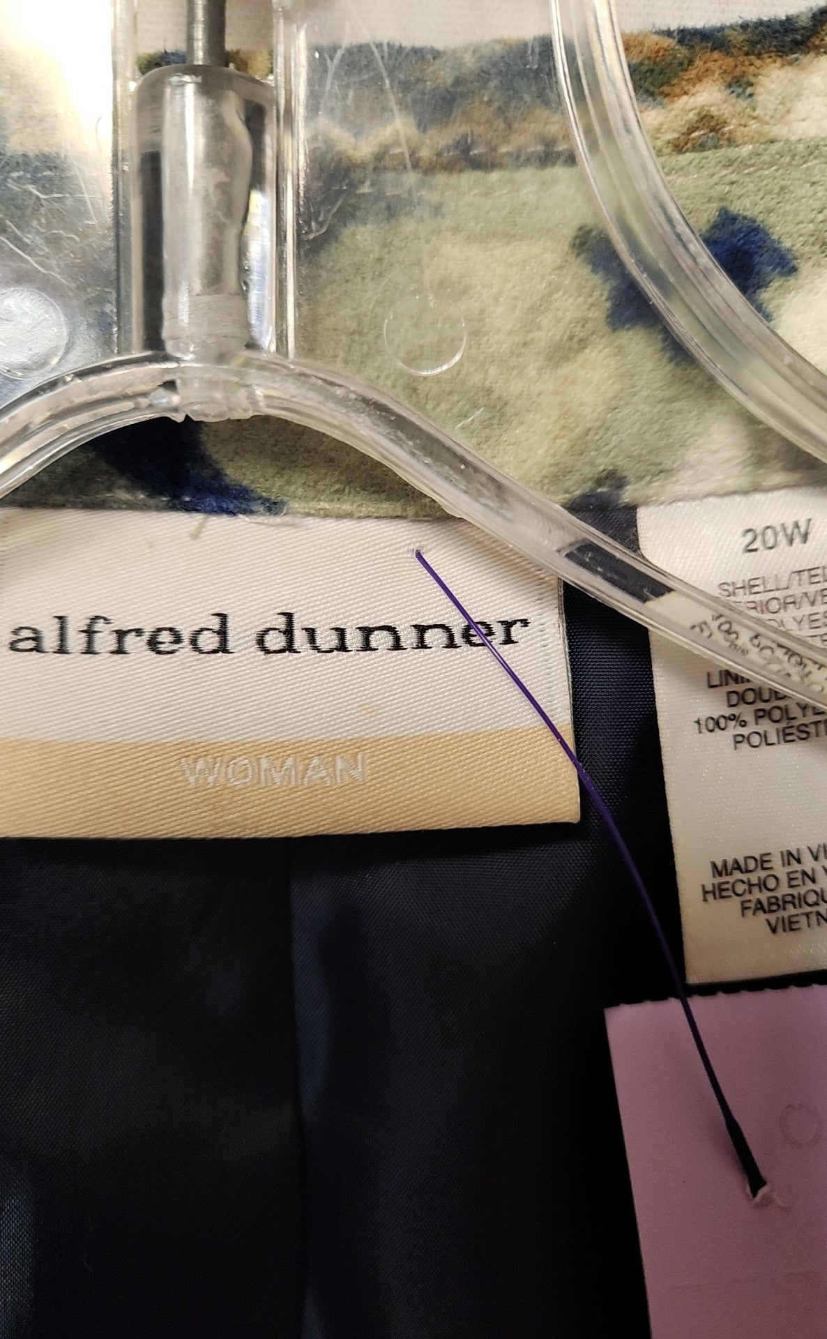 Alfred Dunner Women's Size 20 Green Floral Jacket