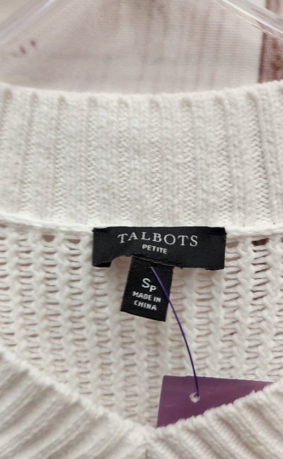 Talbots Women's Size S Petite White Sweater