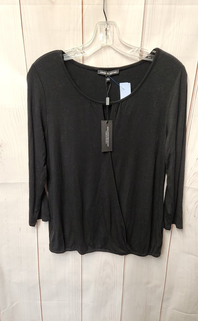 NWT Cable & Gauge Women's Size M Black Long Sleeve Top