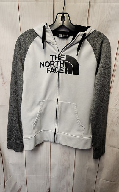 North Face Women's Size S White & Gray Full Zip Hooded Sweatshirt