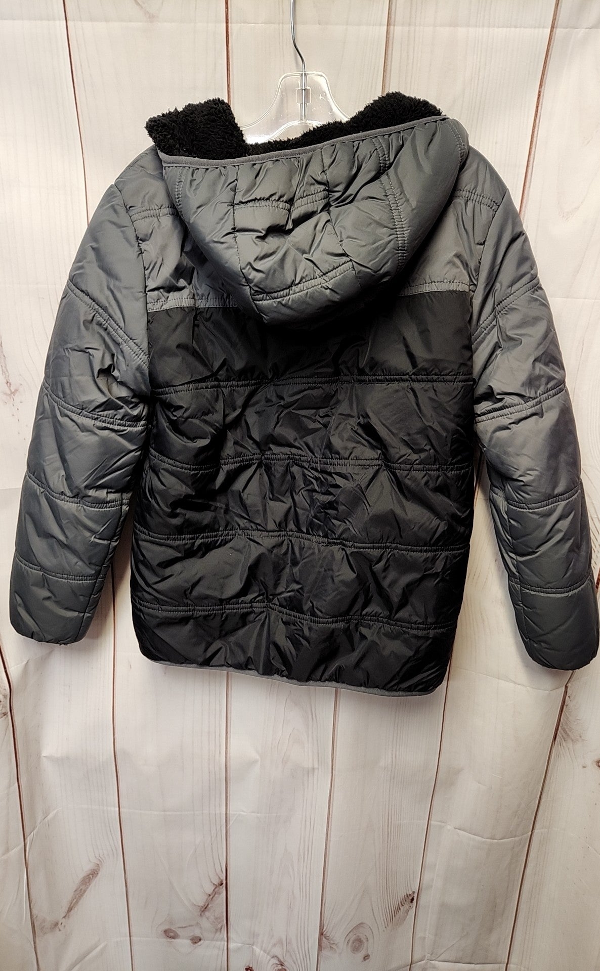 Eddie Bauer Boy's Size 10/12 Gray Reversible Jacket
