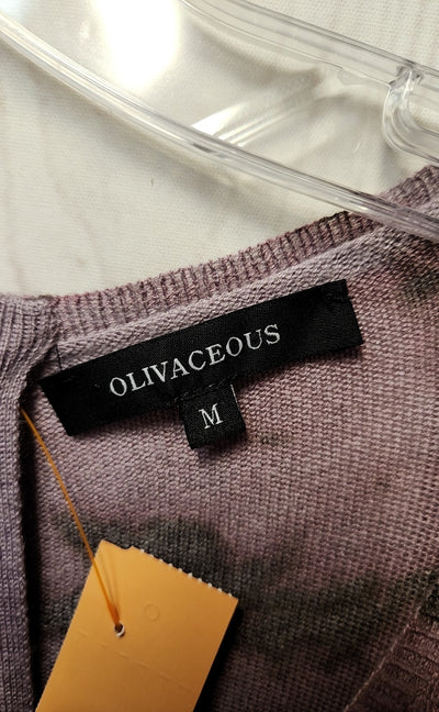 Olivaceous Women's Size M Purple Knit Long Sleeve Top