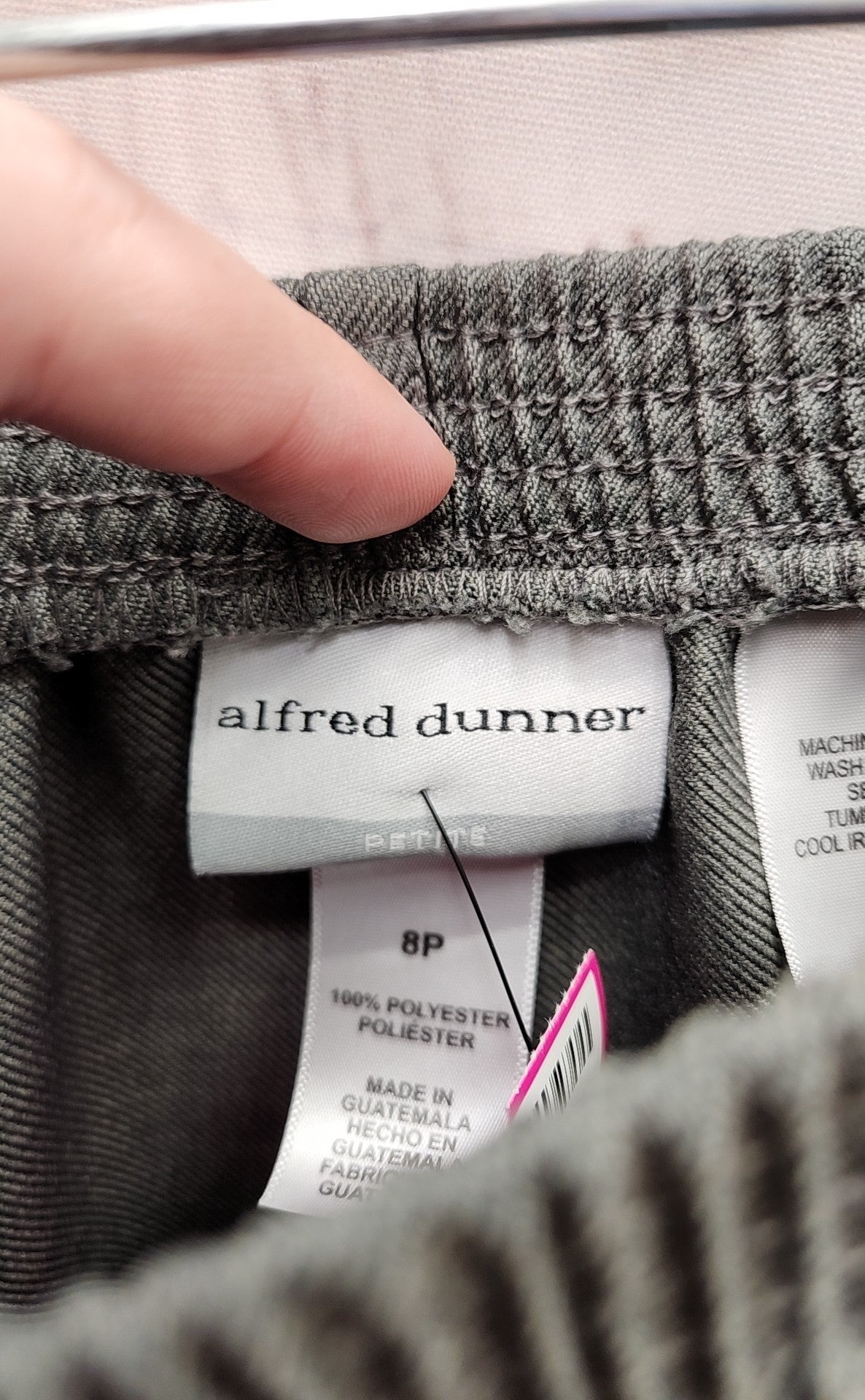 Alfred Dunner Women's Size 8 Petite Gray Pants