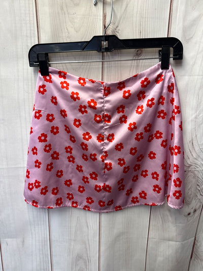 Princess Polly Women's Size 2 Pink Floral Skirt