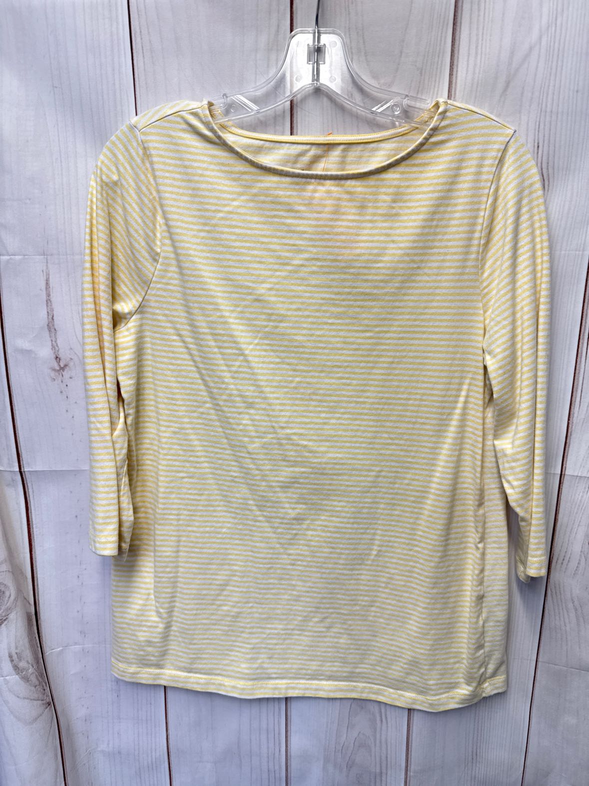D & Co Women's Size S Yellow 3/4 Sleeve Top