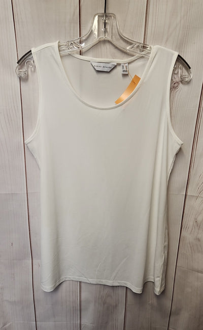 Susan Graver Women's Size S White Sleeveless Top