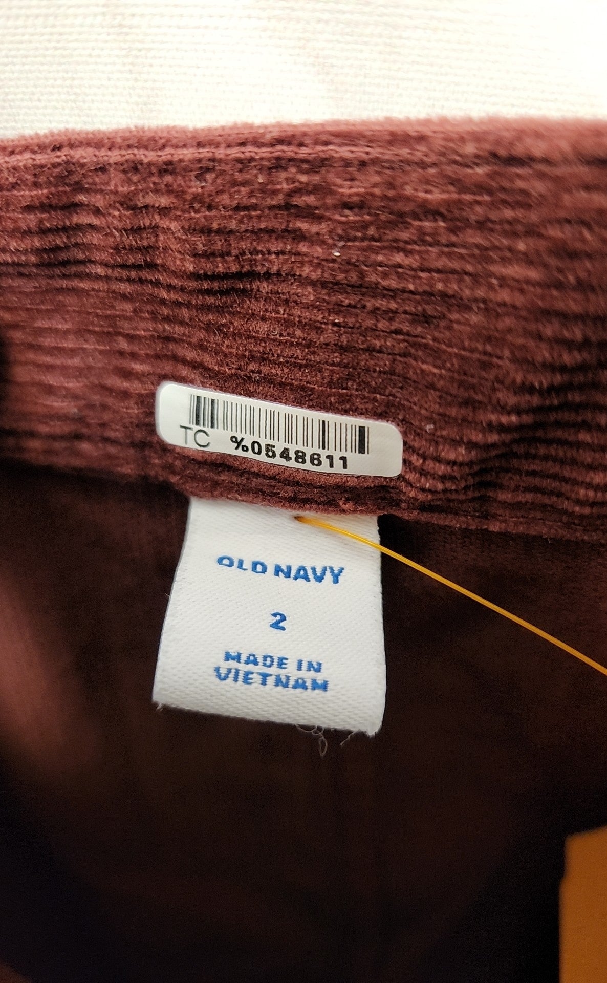 Old Navy Women's Size 2 Red Corduroy Skirt