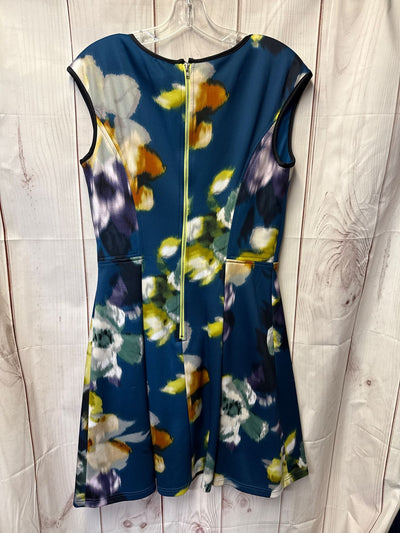 Maggy London Women's Size 10 Teal Floral Dress