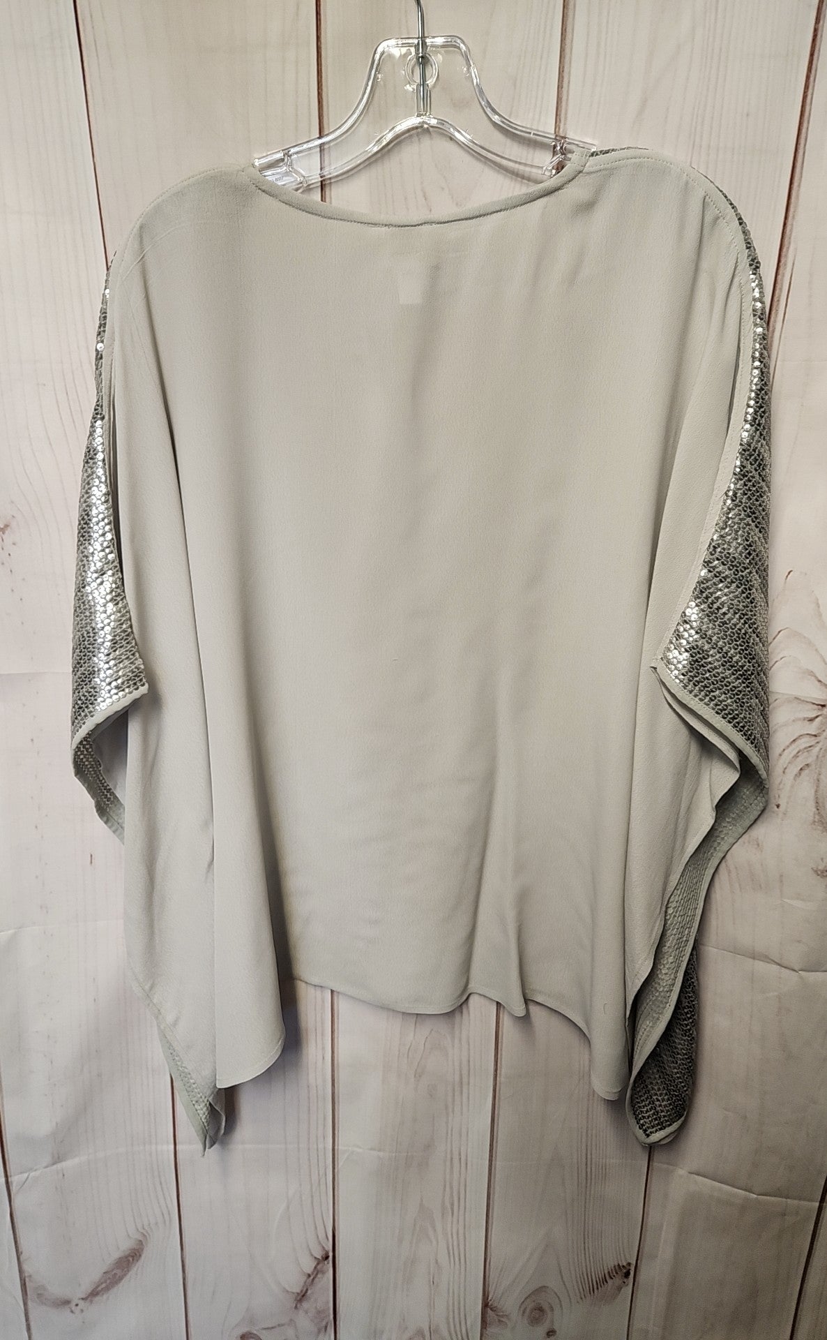 Chico's Women's Size Large/X-Large Gray Sequined Poncho