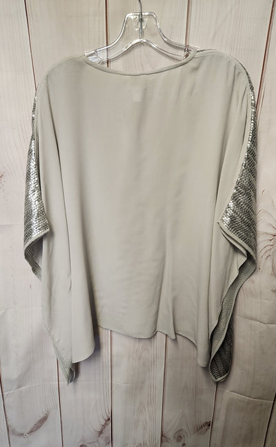 Chico's Women's Size Large/X-Large Gray Sequined Poncho