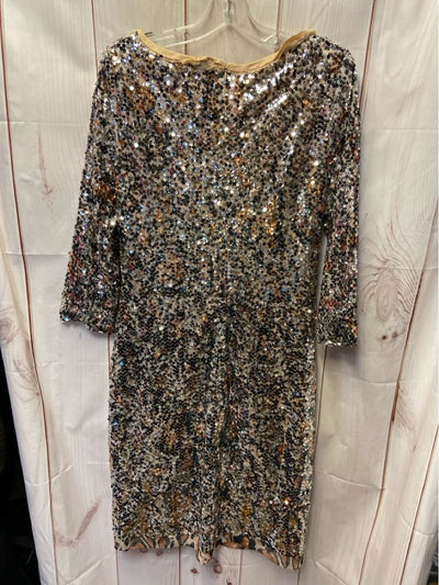 Elie Tahari Women's Size 6 Silver Sequined Dress