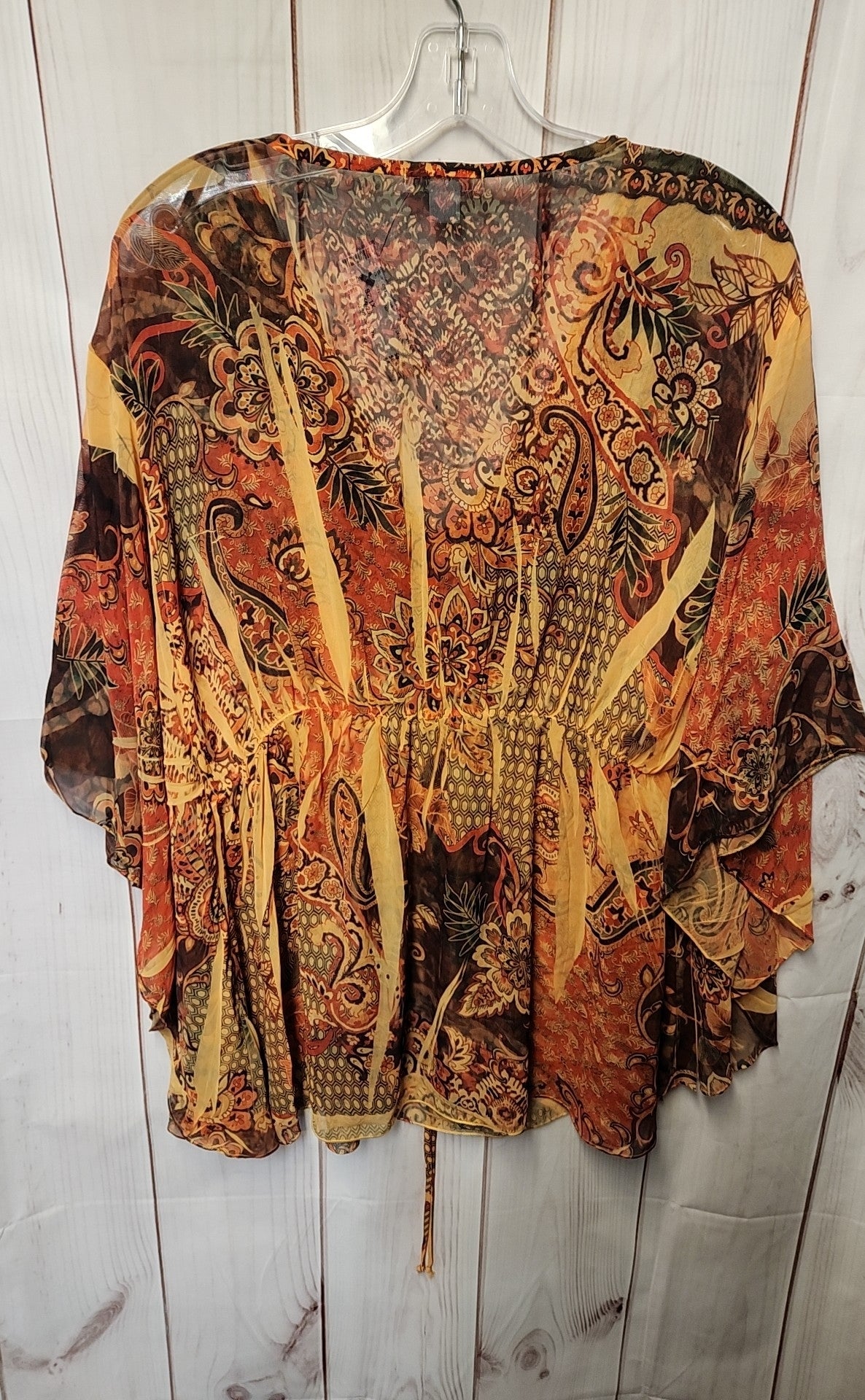 Dressbarn Women's Size 1X Yellow Cover-Up
