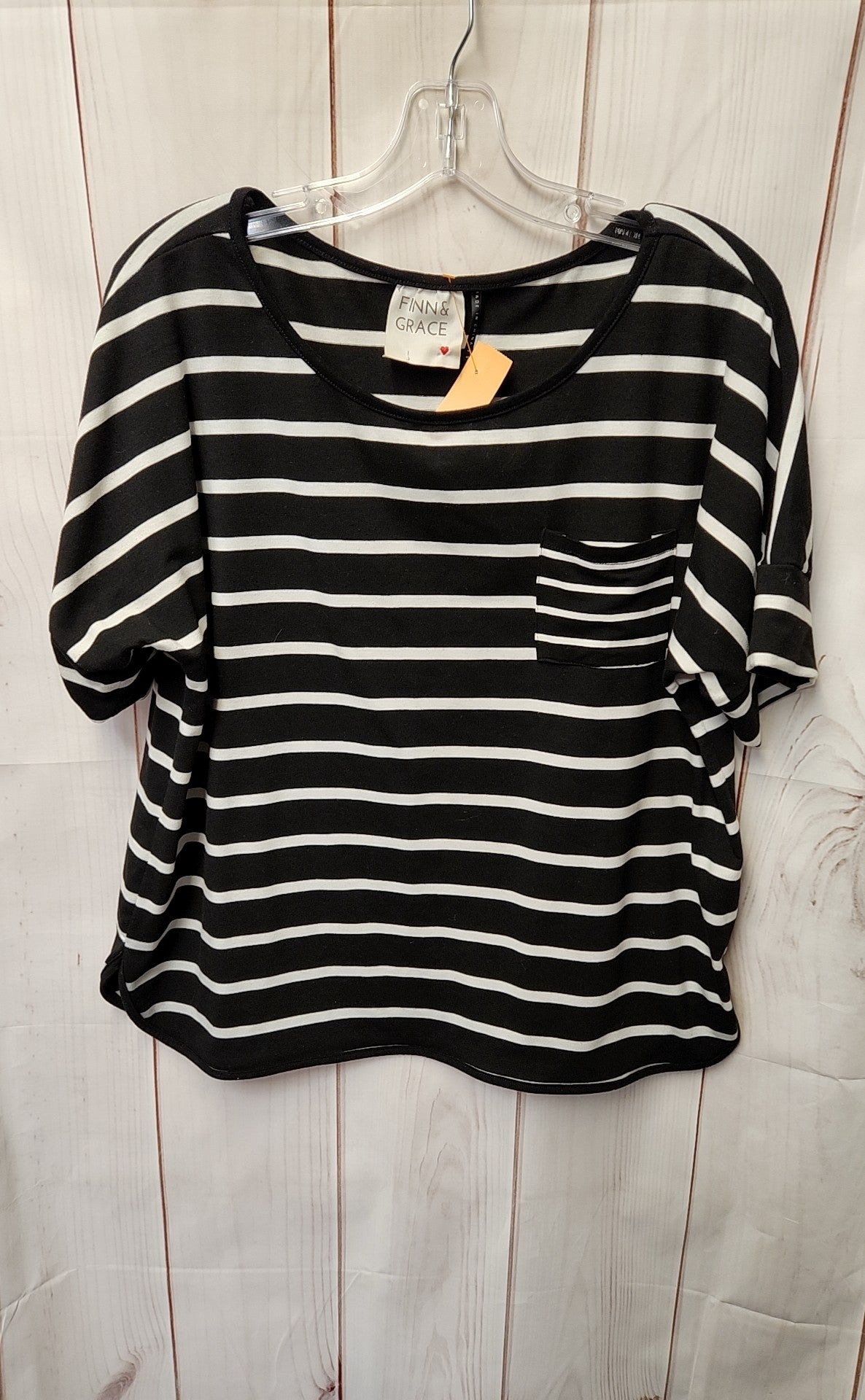 Finn & Grace Women's Size S Black Short Sleeve Top
