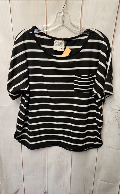Finn & Grace Women's Size S Black Short Sleeve Top