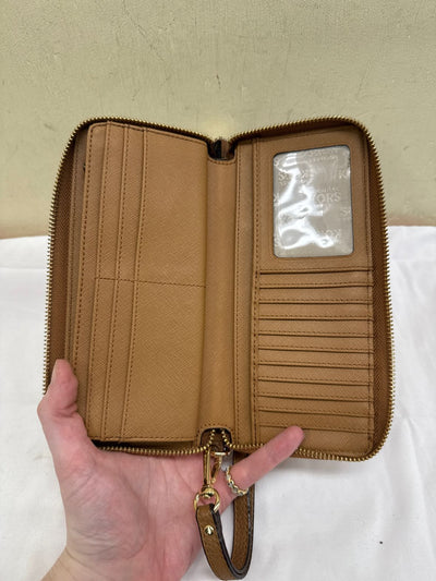 Michael Kors Brown Leather Wristlet
