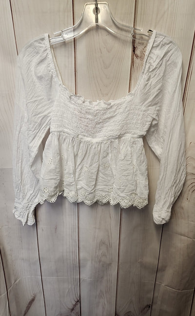 American Eagle Women's Size XS White Long Sleeve Top