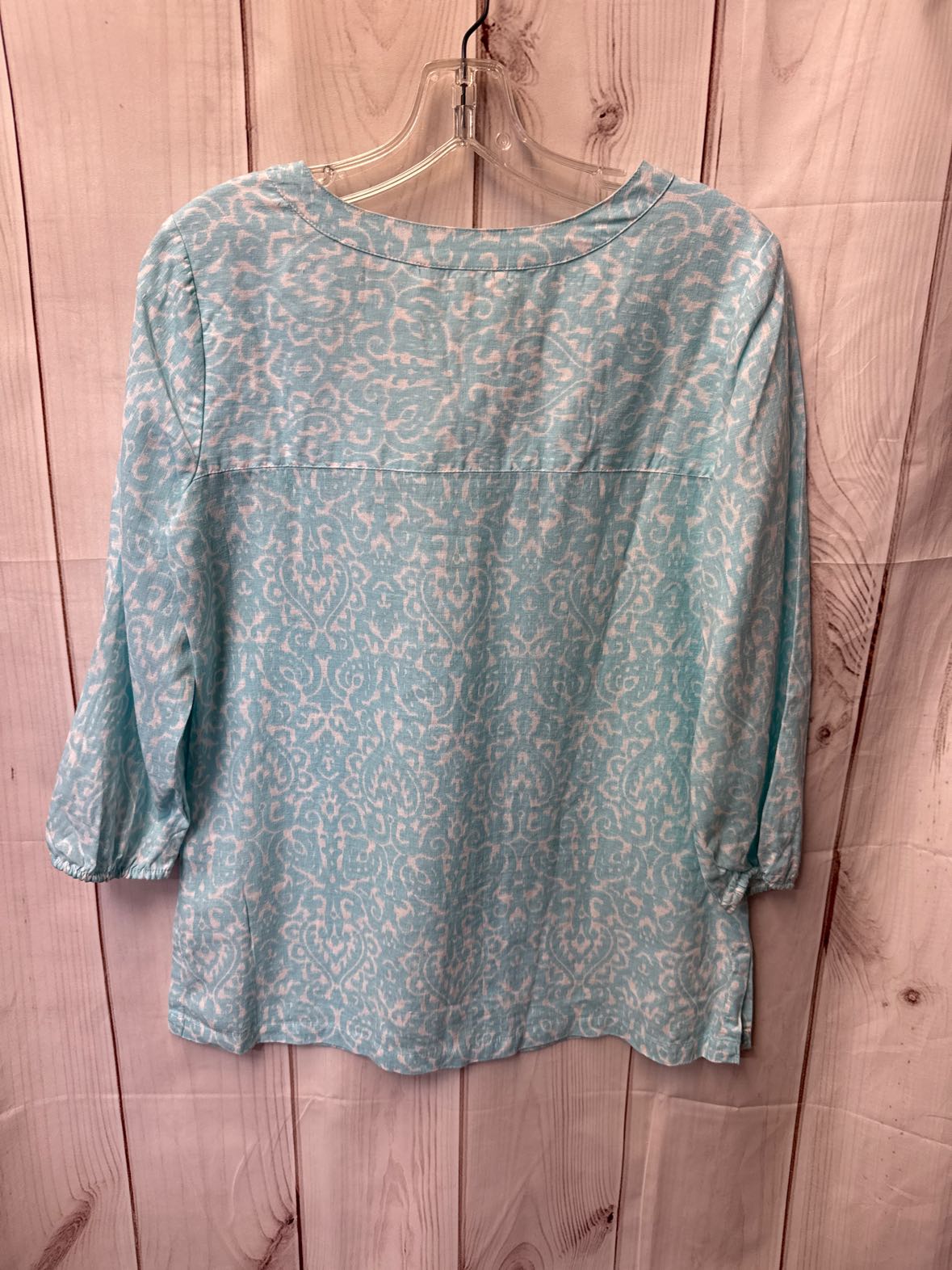 Coral Bay Women's Size S Light Blue 3/4 Sleeve Top