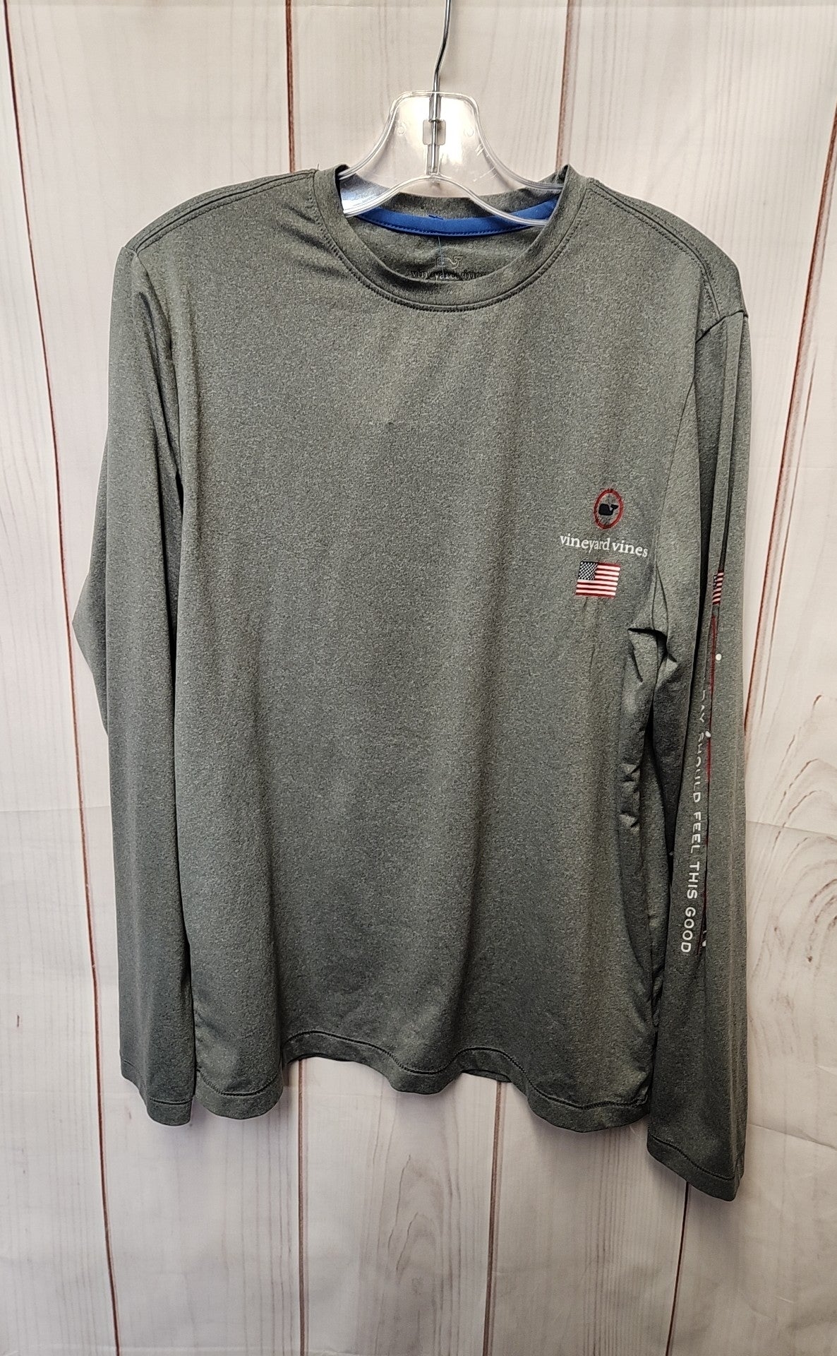 Vineyard Vines Boy's Size 12/14 Gray Shirt