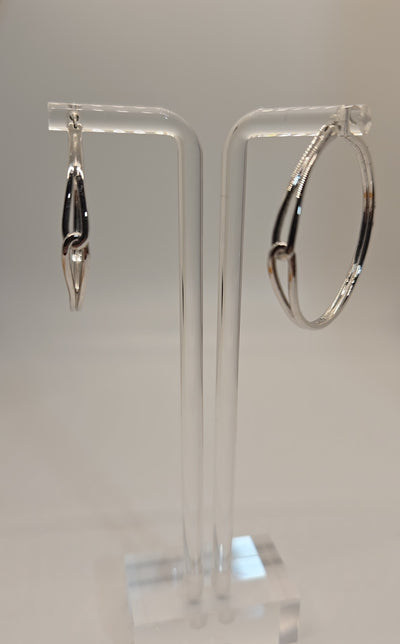 Kate Spade Silver Earrings - approx 1-1/4" - Hoops