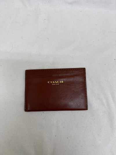 Coach Brown Leather Card Holder
