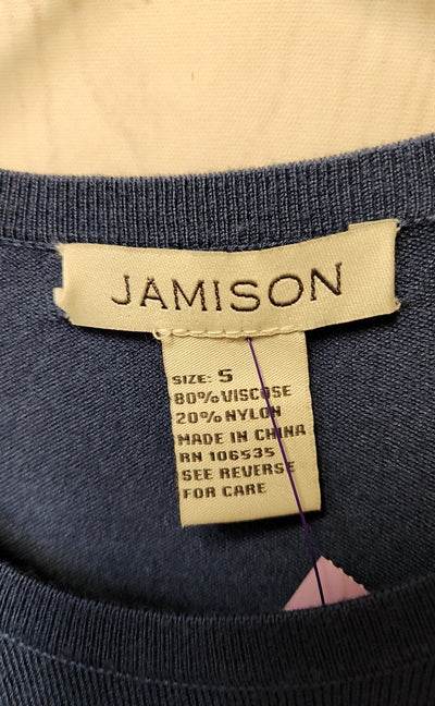 Jamison Women's Size S Blue & White Cold Shoulder Top