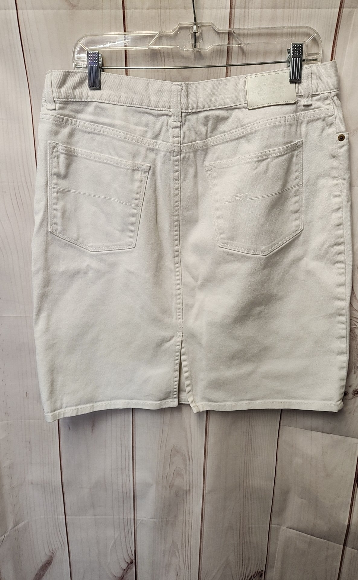 Lauren by Ralph Lauren Women's Size 14 White Denim Skirt
