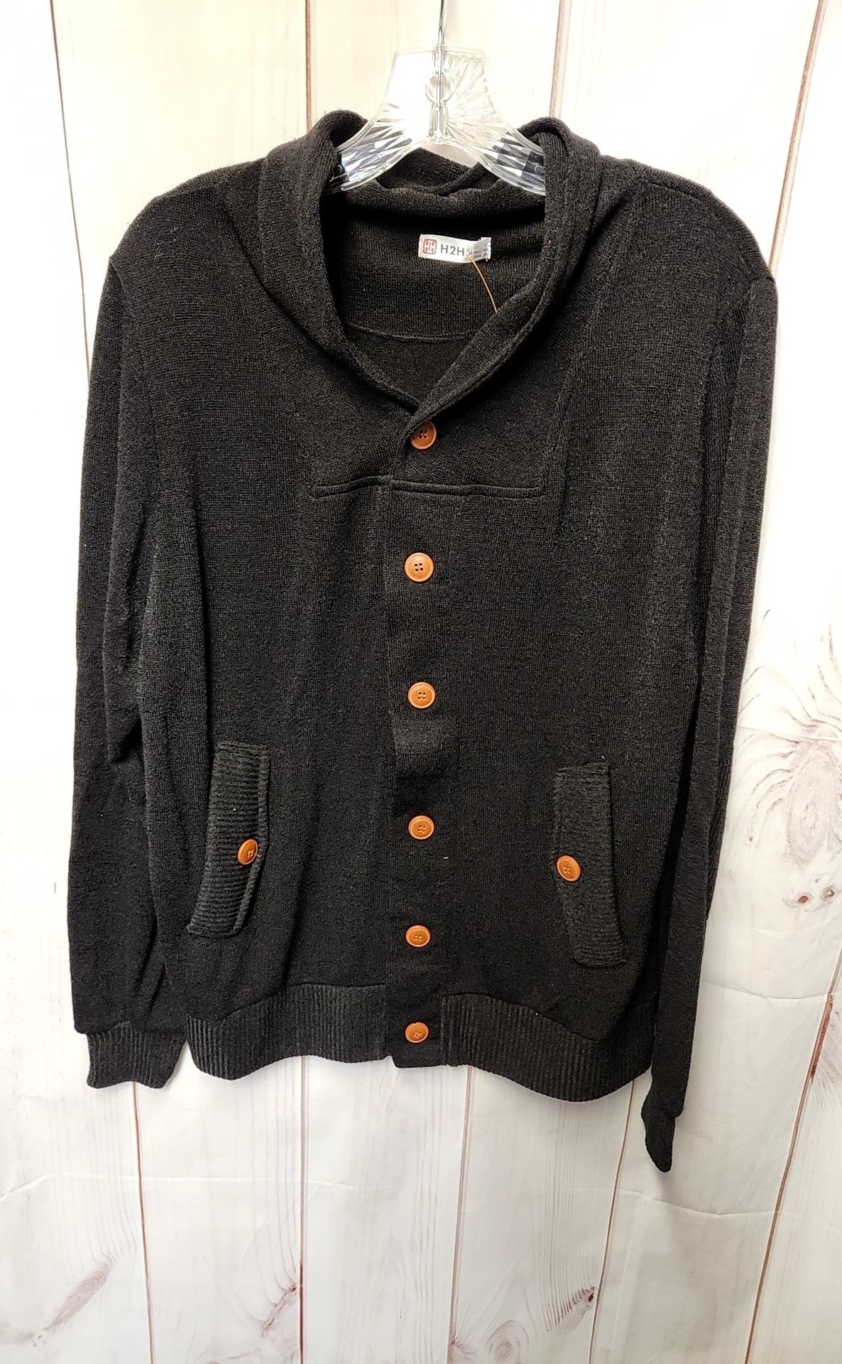 H2H Women's Size L Black Cardigan