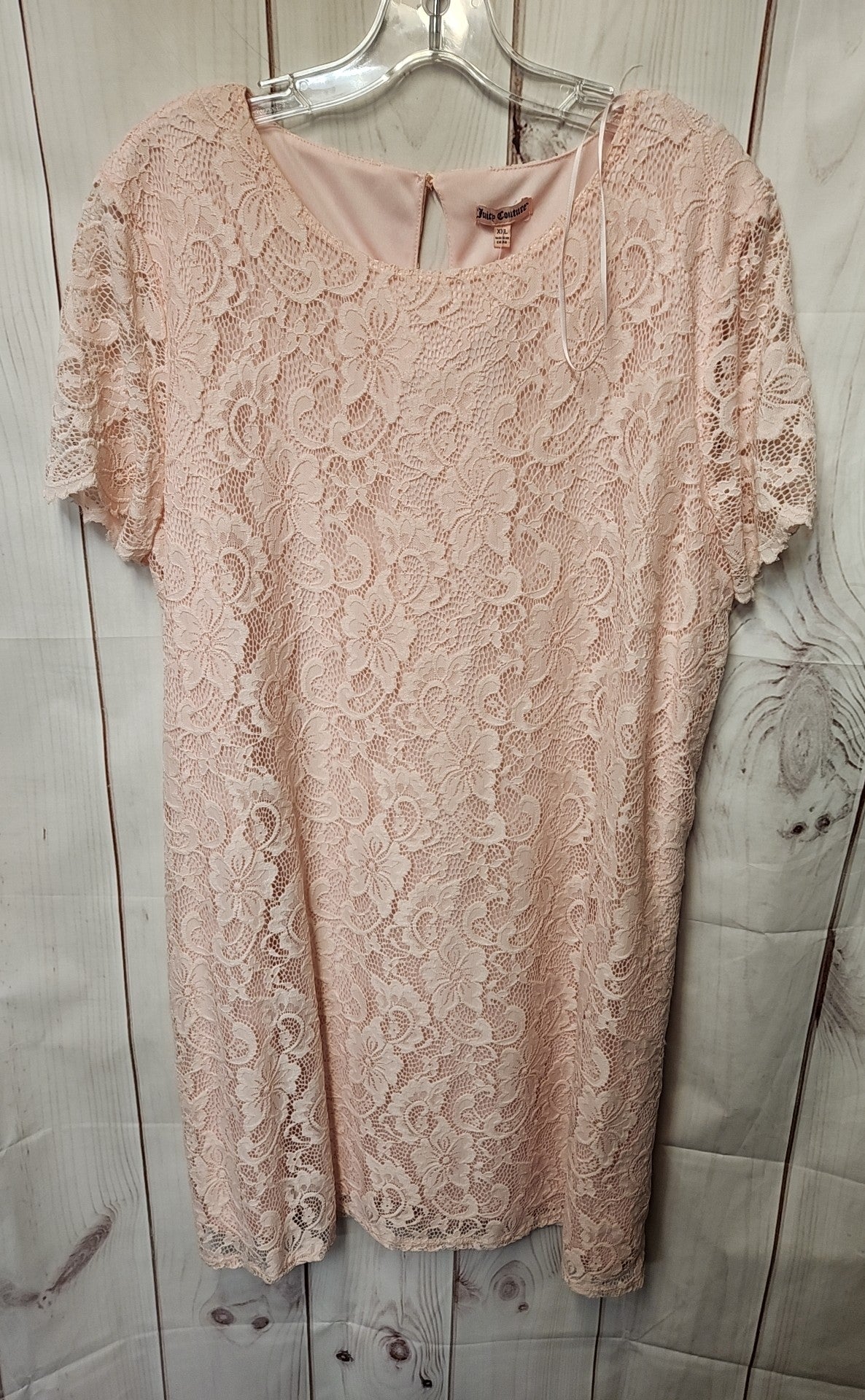 Juicy Couture Women's Size XXL Pink Lace Floral Dress