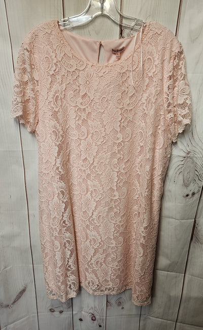 Juicy Couture Women's Size XXL Pink Lace Floral Dress