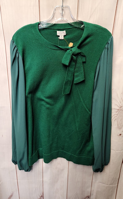 NWT J Crew Women's Size XL Green Long Sleeve Top